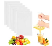 Sacchetti per latte di noci, 6 sacchetti per latte di noce, lavabili, 20 x 30 cm, riutilizzabili, in tessuto fine, in nylon, con coulisse, per latte di noci, formaggio, caffè, yogurt (6)