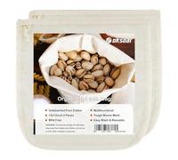 Sacchetti per latte di noci per setacciare, riutilizzabili (confezione da 2), salviette biologiche, colino per latte di noci, 100% non sbiancato, in puro cotone naturale, filtro per sacchetti di noci