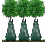 Sacchetti per l'irrigazione degli alberi da 20 galloni, con chiusura lampo, resistenti sacchetti per l'irrigazione a goccia in PVC per alberi, confezione da 3