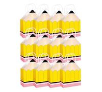 Sacchetti per matite, 12 pezzi, per il rientro a scuola, per il giorno, a forma di , per insegnanti, piccole decorazioni per feste, calcolatrici, quaderni, vacanze, conferenze, aule