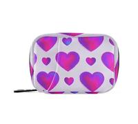 Sacchetti per medicinali con scomparti staccabili, per San Valentino, colore rosa e viola, con chiusura a cerniera, comodo organizer