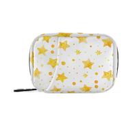 Sacchetti per medicinali da donna con bolle di stelle gialle con scomparti staccabili, organizer portatile da viaggio per borsa