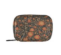 Sacchetti per medicinali retrò con fiori arancioni con scomparti staccabili, organizer per pillole da viaggio