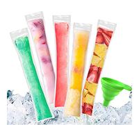 Sacchetti per muffe Ice Popsicle, 100 pezzi Sacchetto per ghiaccioli Senza BPA Sacchetto per ghiaccioli con imbuto, utilizzato per yogurt, caramelle rock, gelato party