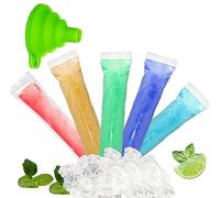 Sacchetti per muffe Ice Popsicle,200 pezzi sacchetti per gelato, confezione da 200 pezzi per stampi per gelato, sacchetti per fare popsicle, congelatore, ghiaccio e caramelle congelate, con 1 imbuto