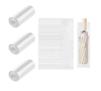 Sacchetti per Ombrelli Bagnati 300Pz - Porta Ombrelli in Plastica Trasparente, Impermeabile, USA e Getta per Auto e Negozio (13x43cm)
