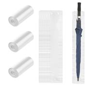 Sacchetti per Ombrelli Bagnati 300Pz Sacchetti Porta Ombrelli in Plastica Trasparente Sacchetti Copri Ombrelli Sacchetto Ombrello Impermeabile USA e Getta per Ombrelli per Auto Negozio (13x72cm)