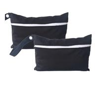 Sacchetti per pannolini bagnati, 5,9 × 22,4 cm, confezione da 2 piccole borse impermeabili per pannolini con cerniera singola, riutilizzabili, in poliestere, per bambini, costumi da bagno, trucchi e