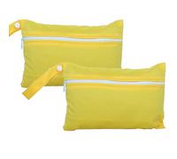 Sacchetti per pannolini bagnati, 5,9 × 22,4 cm, confezione da 2, piccoli, impermeabili, con cerniera singola, riutilizzabili, in poliestere, per bambini, pannolini, costumi da bagno, trucchi e