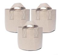 Sacchetti per piante in tessuto, confezione da 3 pezzi, con manici, per patate, verdure, pomodori, soluzione compatta per giardinaggio, materiale non tessuto traspirante (30 litri)