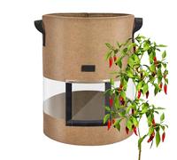 Sacchetti per piante in tessuto non tessuto resistente, facile drenaggio, design portatile, borse da giardino per radici sane, contenitori per piante all'aperto con diverse dimensioni, perfetti per