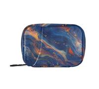 Sacchetti per pillole con texture marmorizzata blu navy e oro con scomparti staccabili attaccabili portapillole borse da viaggio