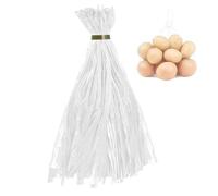 Sacchetti per prodotti in rete, estensibili, con chiusure ad anello, rete riutilizzabile da 40 cm, per la conservazione degli alimenti, per la spesa in cucina, bianco, Refer to description, Unisex