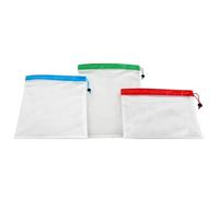 Sacchetti per Prodotti Riutilizzabili in Rete per Conservare la Spesa Sacchetti per Verdure Lavabili con Cordoncino Set da 12 Pezzi in Rosso Blu Verde (Rosso Blu Verde)