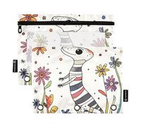 Sacchetti per raccoglitori a 3 anelli con tasca a 3 anelli, con cerniera, per scuola e ufficio