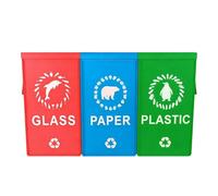 Sacchetti Per Riciclaggio Riutilizzabili - Set Di Contenitori Per La Raccolta Differenziata Impermeabili Da 45 Cm, Design A Cestino Intrecciato, Maniglie Robuste, Organizzatori Di Stoccaggio Durevoli
