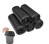 Sacchetti per rifiuti biologici - 100 pezzi compostabili 20 l, 5 rotoli, smontabili per cucina, ufficio, soggiorno, 50 x 60 cm (nero)