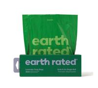 Earth Rated Sacchetti igienici per cani, rotolo singolo spesso "Grab and Go", ideale per il giardino, profumati alla lavanda, 300 sacchetti