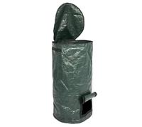 Sacchetti per rifiuti da giardino pieghevoli con coperchio, ecologici, per rifiuti nici, grande capacità, soluzione per riporre rifiuti da giardino