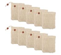 Sacchetti Per Sapone In Cotone E Lino Da 10 Pezzi, Accessori Per Il Bagno, Sacchetti A Rete In Schiuma Di Sapone, Sacchetti Con Coulisse, Strumenti Per La Pulizia Del Corpo