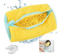 Sacchetti per Scarpe Lavanderia sacchetto scarpe lavatrice Scarpe, 1 pezzi, per lavatrice, anti-deformazione, Riutilizzabile e Resistente, biancheria, scarpe a rete, per scarpe da ginnastica (giallo)