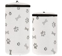 Sacchetti per scarpe per lavatrice, confezione da 2 sacchetti per scarpe da ginnastica per lavatrice, con stampa di zampe carine, colore grigio, per lavatrice e scarpe da ginnastica, Cute Paws Stampa