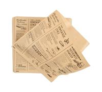 Sacchetti per Snack, 200 Pezzi Carta Alimentare Anti Grasso, Sacchetti per Panini In Carta Kraft, Carta per Panini, Giornale Alimentare per Panini Hamburger e Patatine Fritte (Giornale 1, 18 x 18 cm)