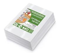 Sacchetti per sottovuoto per alimenti-100 sacchetti,adatti a tutte le macchine sottovuoto,per la conservazione e la cottura degli alimenti,senza BPA (15 x 25 cm)