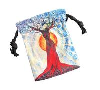 Sacchetti per tarocchi in velluto, con motivo albero di persone, per appassionati di gioielli, borse a mano con robuste coulisse per dadi, tarocchi, cristalli, Colori misti, Refer to description,