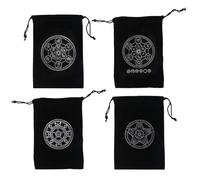 Sacchetti per tarocchi - Misteriosa borsa per carte dei tarocchi magici neri - Borse per carte di tarocchi per carte da gioco da tavolo per divinazione strega, borsa per per carte dei