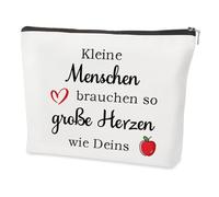 Sacchetti per trucco, regalo per educatore, regalo di Natale, regalo per educatore, regalo di compleanno per educatore, regalo per la festa della mamma per l'educatrice, bianco