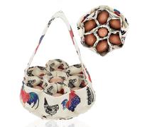 Sacchetti per uova, mini cestino per la raccolta delle uova con 7 sacchetti, cestino per la raccolta delle uova per fattoria gallina gallina anatra oca, casalinga giardino trasporto stoccaggio,