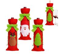 Sacchetti per vino per bottiglie di vino, copertura per bottiglia di vino, 3 x decorazione per bottiglia di vino, borsa per bottiglie di vino, borsa per bottiglie di vino con cordino, decorazioni per
