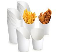 Sacchetti per waffle a bolle, confezione da 60 bicchieri di carta kraft, bicchieri per patatine fritte da 12 once, bicchieri di carta con bocca inclinata, sacchetti per patatine fritte e snack per tut