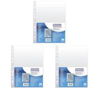 Sacchetti perforati Donau PP A4 di qualità cristallo 50 micron, 25 pezzi/tipo/cristallo/tipo standard/materiale-PP/colore-trasparente/formato-A4/spessore (mm)-50µm (Confezione da 3)
