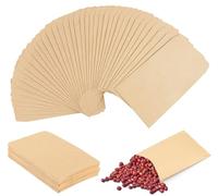 Sacchetti Piatti di Colore Marrone Bustine Carta 6x10cm Mini Sacchetti di Carta Kraft 300pcs per Semi Caramelle Biglietti di NataleMonete Gioielli e Regali Fai Da Te