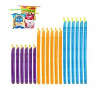 Sacchetti Plastica Clip Clip per Sigillare Sacchetti di Cibo Bastoncini Sigillanti per Sacchetti Durevoli In Plastica da 18 Pezzi, A Prova di Umidità, per Conservare Alimenti, Snack, Farina d'Avena