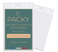 Sacchetti Plastica Richiudibili - Scelta Di Dimensioni - Bustine Trasparenti Ric