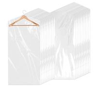 Sacchetti Porta Abiti in Plastica Trasparente, 30 Confezioni di Coperture per Indumenti in Plastica,Coperture per Indumenti Antipolvere 60 x 120 cm, Borse per Lavaggio a Secco