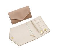 Sacchetti Porta Collane 2 pezzi Organizer for gioielli Borsa arrotolabile Custodia da viaggio portatile Braccialetto Anello Collane Orecchini Espositore Custodia for riporre(Pink)