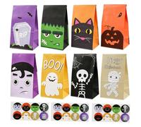Sacchetti Porta Dolciumi Halloween in Contenitore Riusabile Impermeabile | Bustine Per Pane E per Dessert Biscotti Cioccolato Snack Festa Bambini