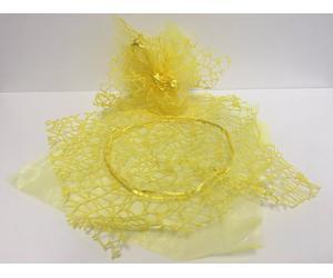 Sacchetti Portaconfetti Bomboniere Velo Rete tondo con Tulle Giallo - 25 PZ OFFERTA