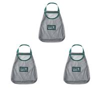 Sacchetti portaoggetti in rete da appendere, riutilizzabili, per verdure, per la casa, l'ufficio, lo shopping, i viaggi, Grigio, 3 pz, Classico