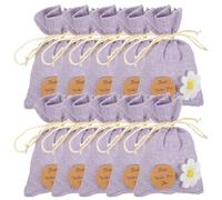Sacchetti Profuma Armadio in Lino Lavanda 10 Pezzi Coulisse | Ricaricabili, per Fiori Secchi e Oggetti Piccoli, Tonalità Lilla Chiara, Confezione Pratica
