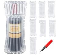 Sacchetti Protettivi per Bottiglie di Vino,8 Pcs Vino Bottiglia Protettore Sacchetti Gonfiabili Riutilizzabile Protettore a Bolle d'aria con Pompa per imballaggio e trasporto sicuri