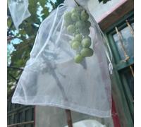 Sacchetti protettivi riutilizzabili in organza, 100 pezzi, copertura traspirante per frutta e verdura, per la prevenzione di uccelli e insetti, sacchetti a rete per giardino e vigneto (10 x 12 cm)