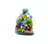 Sacchetti regalo 100 pezzi organza 17x23 cm azzurro