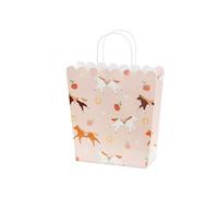 Sacchetti regalo con cavalli con manico, 22 x 8 x 23 cm, 24 pezzi, sacchetti di carta da riempire per bomboniere e regalini, sacchetti per feste con fondo per feste di compleanno per bambini, ragazze