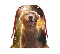Sacchetti regalo con motivo Golden Retriever S sorridente - Aggiungi un tocco di formalità a matrimoni, Natale, compleanni e anniversari - (S - L)
