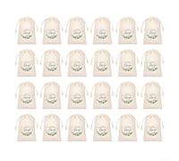 Sacchetti regalo in lino naturale con coulisse, confezione da 24 per compleanni, vacanze e celebrazioni, pratica soluzione di imballaggio per piccoli oggetti e feste (B)